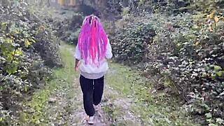 outdoor forest rough sex with teen girl, pussy fucked, cum in mouth, squirted teaser?