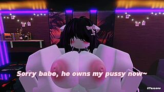 why does this slut cheat on her boyfriend with my monster cock?