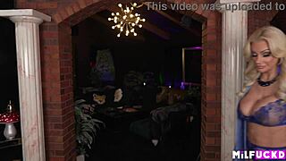 blonde cougar milf dominates her boy toy with deepthroat blowjob and rough interracial pussy riding