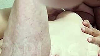 Watch The Husband Devour His Wife's Shaved Pussy On The Bed?