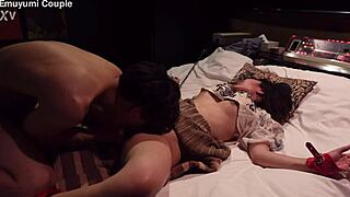 This busty Japanese beauty reaches near-fainting convulsions from intense cunnilingus! Will she go wild with orgasmic ahegao faces?