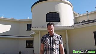 hey sexy teen brunette masseuse give me fully naked sensual nuru massage brad sterling tells xxlayna marie