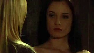 Why does madame grope her pale lesbian slave's massive tits during bondage domination?