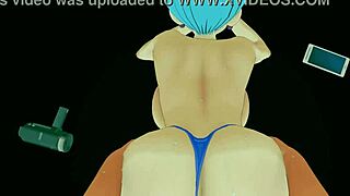 I feel so aroused watching Bulma guide me through jerk off instructions with her monster details.