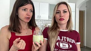 hey, let's chat over coffee and matcha with blonde lovers gina gerson and maya rose ☕🍵