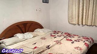 so this couple invites a big black cock for mmf cuckold sex but it goes totally wrong with shaved pussy fucking