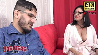 My 20-year-old virgin stepson learns to fuck with anal assfucking and squirting from milf