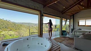 renatinha, you safada, what's happening in that cabana with your big tits?