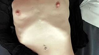 hot belgian wife cant wait for husband to come home so she masturbates with dildo sucking