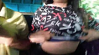 stranger touches milf's ass on bus leading to wild homemade fun