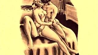 vintage erotic art from antique retro collection