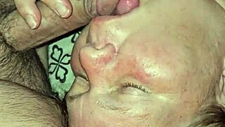 Experienced Milf Kneels Down to Suck on a Hard Throbbing Cock with Enthusiasm and Skill