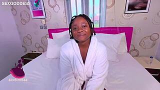 yoruba milf with big ass and creamy pussy rides that huge cock while moaning loud