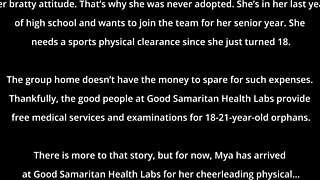 bratty orphans cheerleading physical gets detailed with mya in close-up spreading and fingering roleplay