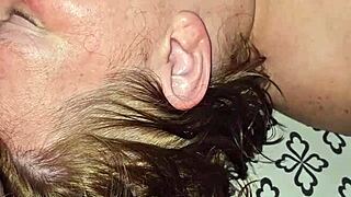 Experienced Milf Kneels Down to Suck on a Hard Throbbing Cock with Enthusiasm and Skill