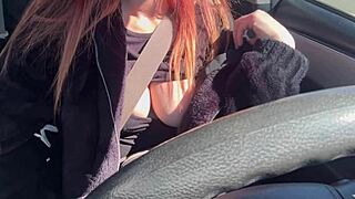 Hot Horny Milf Artemisia Love Flashes Juicy Boobs During Sexy Car Ride