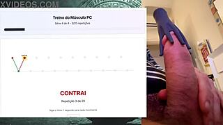 Exercise session with strong fat 19 cm cock lasting hours without cumming