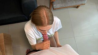 beautiful blonde babe feels so good with deepthroat pov sucking and moaning in couple scene