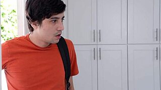 Sexy maid milf Erin Everheart rides dick in cowgirl. Brunette takes cumshot after doggystyle hardcore.