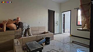 Construction Worker Gets Satisfied with 3some Visit from Big Tits Bosses Featuring Anal and Blowjob Action