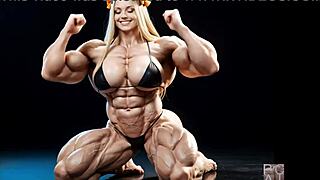 Abigails massive muscle growth explodes in pump factory fmg ai animation