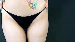 petite brunette coed starshine feels so excited as she masturbates then deepthroats and swallows cum from cock