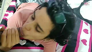 I feel so excited as this sexy Latina teen makes me cum three times and swallows it all