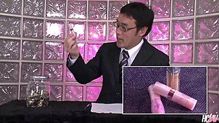 Japanese babes Yu Sakura and Yuri Aine toy fuck and suck cock