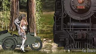 Blonde Explores Small Tits In LET'S PLAY FRAMBOISE - ERANDS Adventure