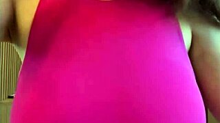 Hey, check out this horny stepmother sucking on her own big milky natural tits in a homemade outdoor scene. She's a total slutty milf getting off like that in public.