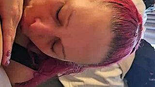 I love being such a good little cock sucker, deepthroating that small cock with my big tits bouncing in orgasmic bliss