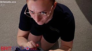 British Phone Engineer Boldly Wanks Cock Over Uniform in Hot Taboo Roleplay