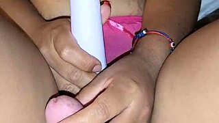 latina milf joins swingers in bedroom group play with vibrator and cum on ass