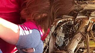 intriguing outdoor anal with fuck doll as sex toy