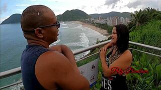 so i ran into my work buddy alex lima, spotted that bulge in his pants, and just couldn't hold back with paty bumbum in this peruvian outdoor reality.