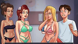 Summertime Saga 221 with Blonde Big Tits Erotic Scenes!