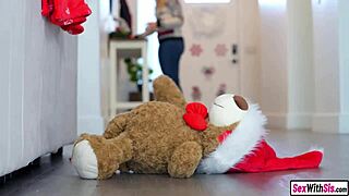 big ass petite teen has a special surprise for her big dick step bro in hardcore roleplay