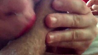 So thrilled sucking this huge white cock until cumshot in mouth with girlfriend
