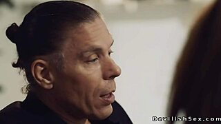 Wife in oral sex with ex of her husband featuring cute babe fingering and muff diving passionately.