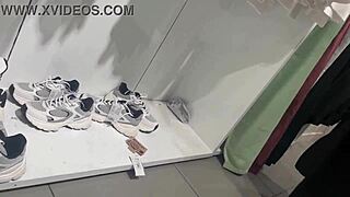 Whoa, check out that round latina booty in see thru leggings, it's just popping out there.