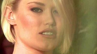 Nude Ash Hollywood FINGERS her hairy big pussy lips outdoors. She MOANS in orgasm with dildo gaping