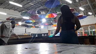 She didn't know how to play pool but she sure knew how to take a hard pounding in the car