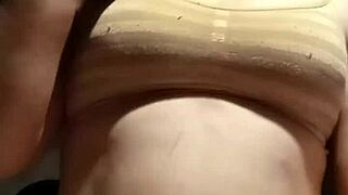 i love playing with my tiny tits in homemade lingerie as a petite whore