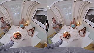 uh, i mean virtual taboo celebration with blonde blowjob handjob and brunette pov orgasm...