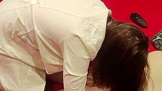 My homemade sexy nurse gives cunnilingus blowjob to orgasm