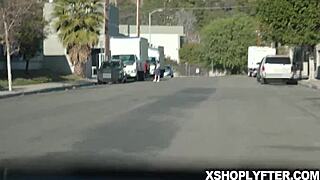 Lp officer pulls out big cock for two shoplifter teens to suck in office