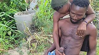 wet pussy moans during quick outdoor fuck with pretty neighbor