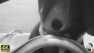 milf teacher takes a relaxing bubble bath while masturbating her pussy with toys in homemade solo