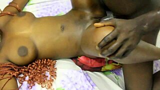 African Ebony College Student Petite Saggy Tits Fucks To Orgasm In Apartment