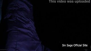 Lovely Sinn and Wolf mix teasing lingerie with wet pussy action in bedroom